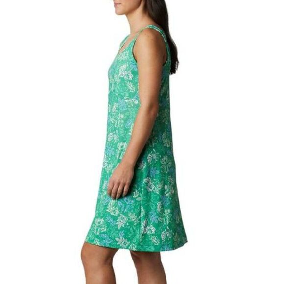 COLUMBIA PFG Freezer III Tank Dress Sz S Emerald City Palm Athletic Performance - Picture 3 of 14